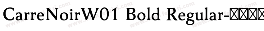 CarreNoirW01 Bold Regular字体转换